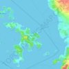 Mapa topográfico Islas Brioni, altitud, relieve