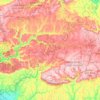 Mapa topográfico Sullivan County, altitud, relieve