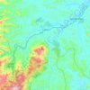 Mapa topográfico Cajati, altitud, relieve