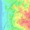 Mapa topográfico Gulpilhares, altitud, relieve