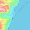 Mapa topográfico Tikyo Beach, altitud, relieve