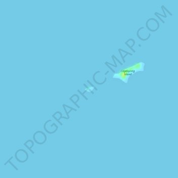 Mapa topográfico Guyam Island, altitud, relieve