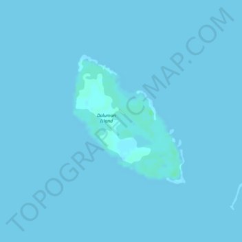 Mapa topográfico Daluman Island, altitud, relieve