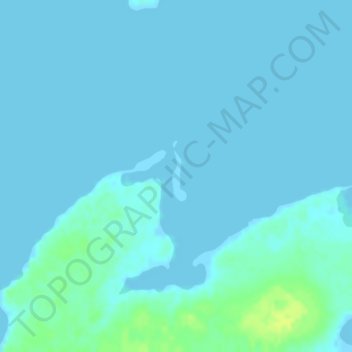 Mapa topográfico Deception Island, altitud, relieve