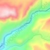 Mapa topográfico Pampacancha, altitud, relieve