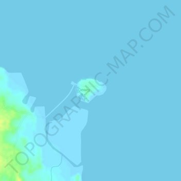 Mapa topográfico Tagaporo Island, altitud, relieve