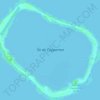Mapa topográfico Île de Clipperton, altitud, relieve