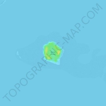 Mapa topográfico Bohan Island, altitud, relieve