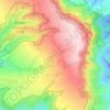 Mapa topográfico Sirin height, altitud, relieve