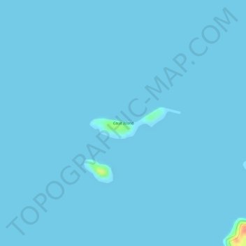 Mapa topográfico Cauit Island, altitud, relieve