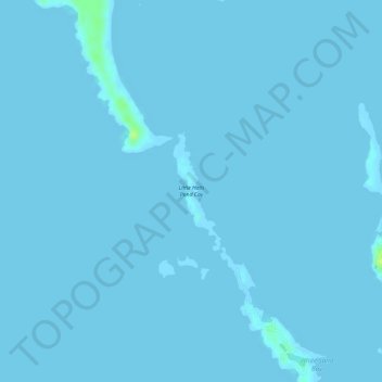 Mapa topográfico Little Halls Pond Cay, altitud, relieve