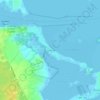 Mapa topográfico Hills Beach, altitud, relieve