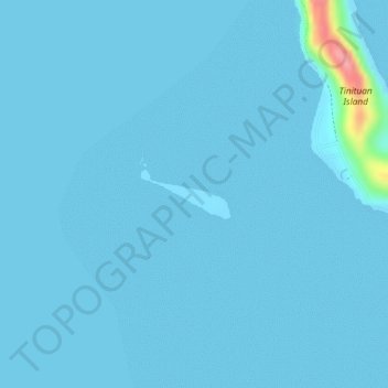 Mapa topográfico Tatay Island, altitud, relieve
