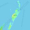 Mapa topográfico Elbow Cay, altitud, relieve