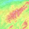 Mapa topográfico Pentland Hills, altitud, relieve