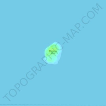 Mapa topográfico Bihintinusa Island, altitud, relieve