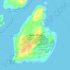 Mapa topográfico Peaks Island, altitud, relieve