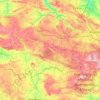 Mapa topográfico Collines de Normandie, altitud, relieve