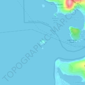 Mapa topográfico Deception Island, altitud, relieve