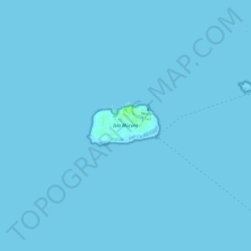Mapa topográfico Isla Múcura, altitud, relieve
