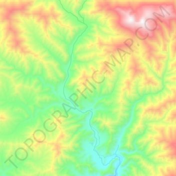 Mapa topográfico 乌伦古河, altitud, relieve