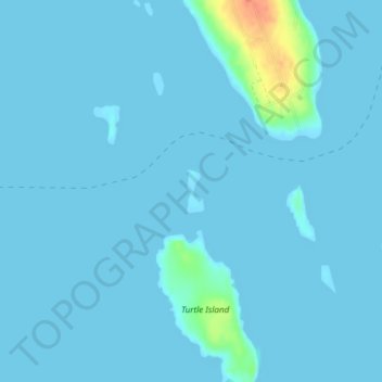 Mapa topográfico Spectacle Island, altitud, relieve