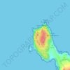 Mapa topográfico Faro Vello de Cabo Touriñán, altitud, relieve