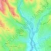 Mapa topográfico Monte Público Granja y Molino de la Hoz, altitud, relieve