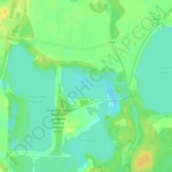 Mapa topográfico Donbas, altitud, relieve