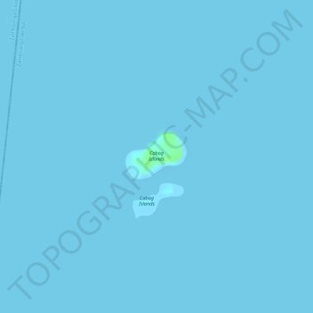 Mapa topográfico Cabog Islands, altitud, relieve