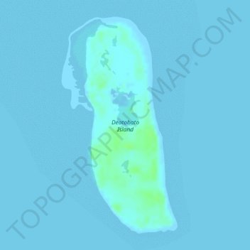 Mapa topográfico Deatobato Island, altitud, relieve