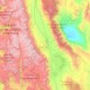 Mapa topográfico Owens Valley, altitud, relieve