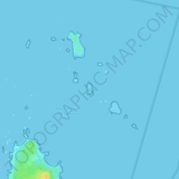 Mapa topográfico Illa Herbosa, altitud, relieve