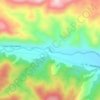 Mapa topográfico Poudre River, altitud, relieve
