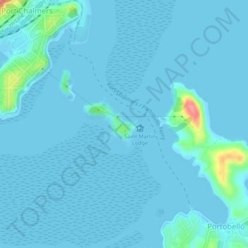 Mapa topográfico Quarantine Island/Kamau Taurua, altitud, relieve