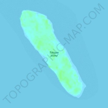 Mapa topográfico Tubigan Island, altitud, relieve