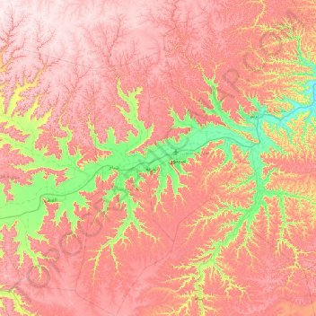 Mapa topográfico وادي حضرموت, altitud, relieve