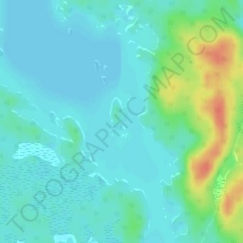 Mapa topográfico Biscotasi Lake, altitud, relieve