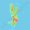 Mapa topográfico 姉島, altitud, relieve