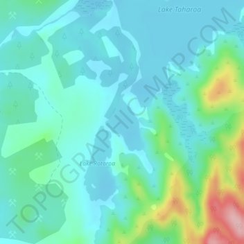 Mapa topográfico Lake Numiti, altitud, relieve