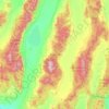 Mapa topográfico Toquima, altitud, relieve