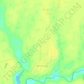 Mapa topográfico Мечетное, altitud, relieve