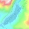 Mapa topográfico Laguna Témpanos, altitud, relieve