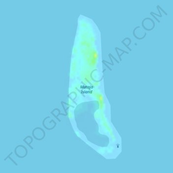 Mapa topográfico Mataja Island, altitud, relieve