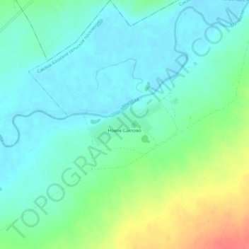 Mapa topográfico Новое Саклово, altitud, relieve