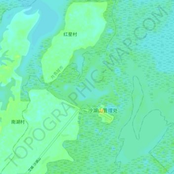 Mapa topográfico 杨柳津河, altitud, relieve