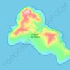 Mapa topográfico Isla de la Plata, altitud, relieve