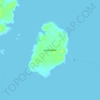 Mapa topográfico Lupa Island, altitud, relieve