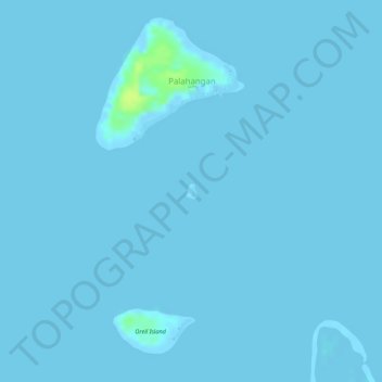 Mapa topográfico Lemondo Island, altitud, relieve
