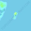 Mapa topográfico Tagutu Island, altitud, relieve